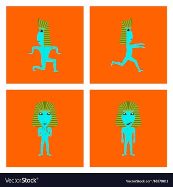 Assembly flat mummy halloween monster vector image