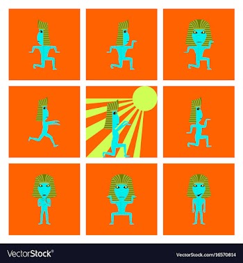 Assembly flat mummy halloween monster vector image