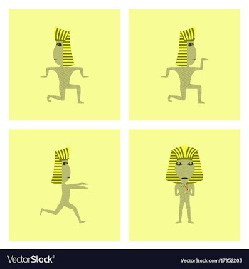 Assembly flat mummy halloween monster vector image