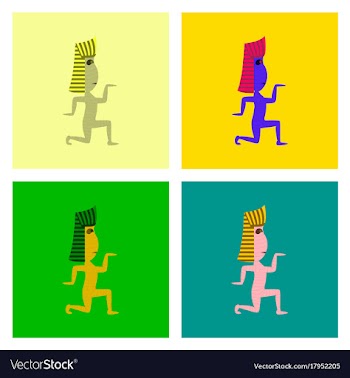 Assembly flat mummy halloween monster vector image