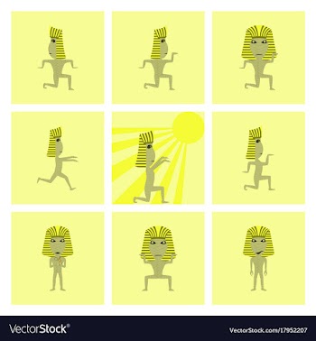 Assembly flat mummy halloween monster vector image