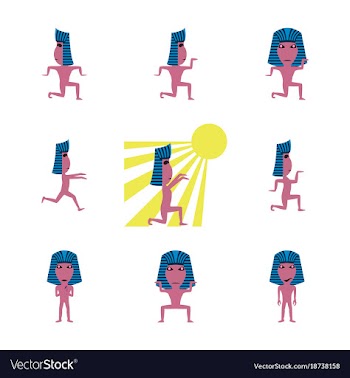 Assembly flat mummy halloween monster vector image