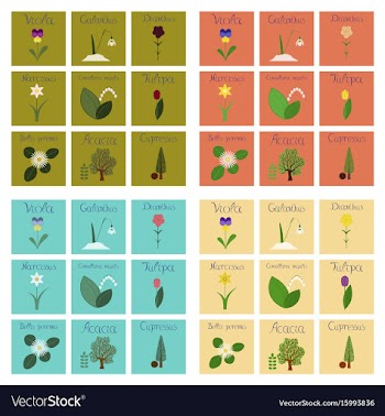 Assembly flat nature convallaria vector image
