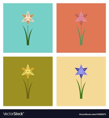 Assembly flat nature flower vector image