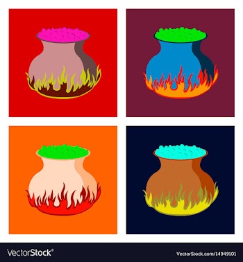 Assembly flat potion cauldron vector image