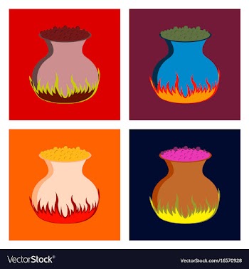 Assembly flat potion cauldron vector image