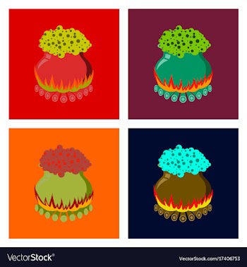 Assembly flat potion cauldron vector image