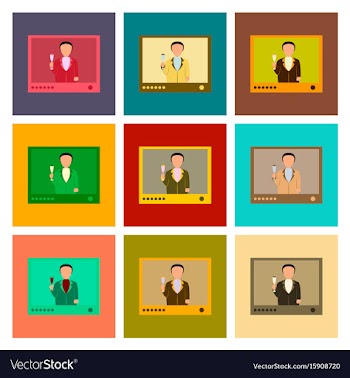 Assembly flat president on tv vector image