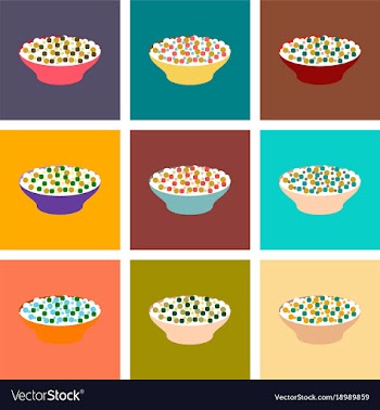 Assembly flat salad plate vector image