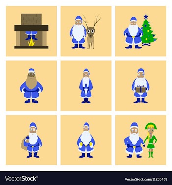 Assembly flat Santa Claus vector image
