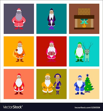Assembly flat Santa Claus vector image