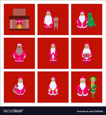 Assembly flat santa claus vector image