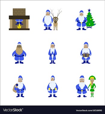 Assembly flat santa claus vector image