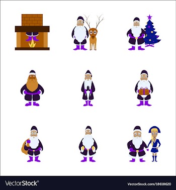 Assembly flat santa claus vector image