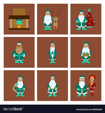 Assembly flat santa claus vector image