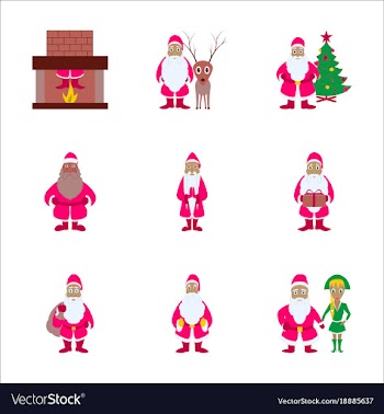 Assembly flat santa claus vector image