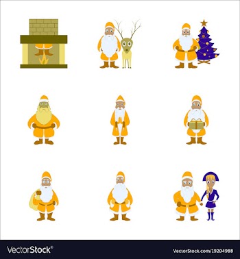 Assembly flat santa claus vector image