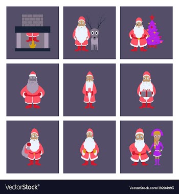 Assembly flat santa claus vector image