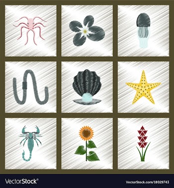 Assembly flat shading style animal octopus vector image