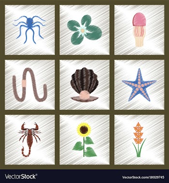Assembly flat shading style animal octopus vector image
