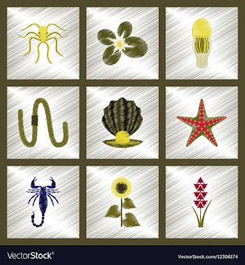 Assembly flat shading style animal vector image