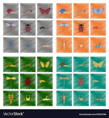 Assembly flat shading style bug snail vector image