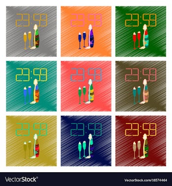 Assembly flat shading style champagne christmas vector image