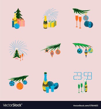 Assembly flat shading style christmas tree vector image