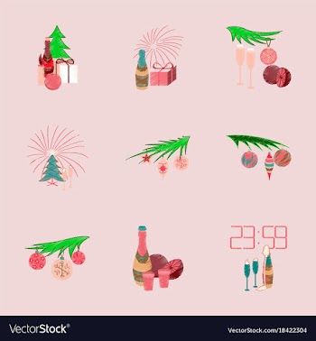 Assembly flat shading style christmas tree vector image