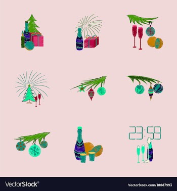 Assembly flat shading style christmas tree vector image