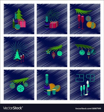 Assembly flat shading style christmas tree vector image