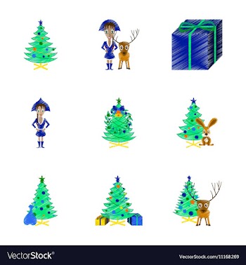 Assembly flat shading style Christmas vector image
