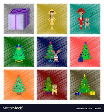 Assembly flat shading style Christmas vector image