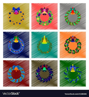 Assembly flat shading style Christmas vector image