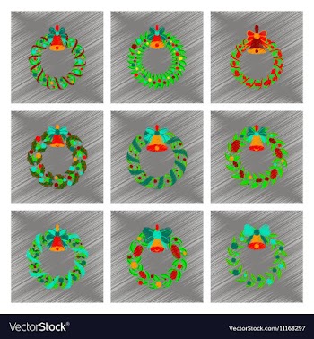 Assembly flat shading style Christmas vector image