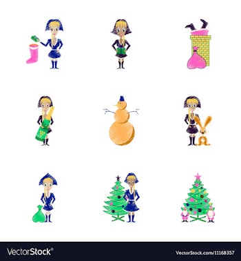 Assembly flat shading style Christmas vector image
