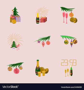 Assembly flat shading style Christmas vector image