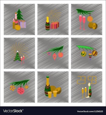 Assembly flat shading style Christmas vector image