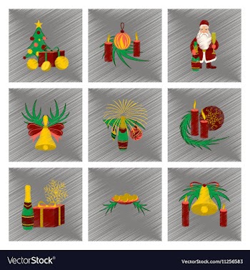 Assembly flat shading style Christmas vector image