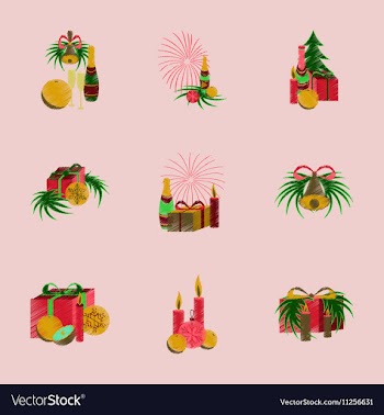 Assembly flat shading style Christmas vector image