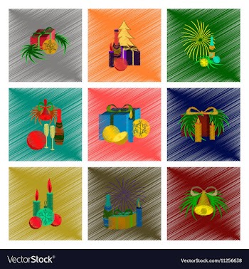 Assembly flat shading style Christmas vector image