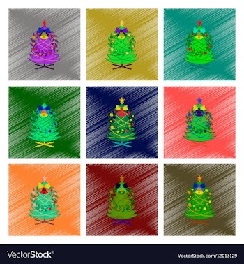 Assembly flat shading style Christmas vector image