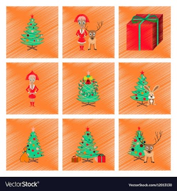 Assembly flat shading style Christmas vector image