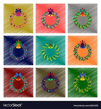 Assembly flat shading style Christmas vector image