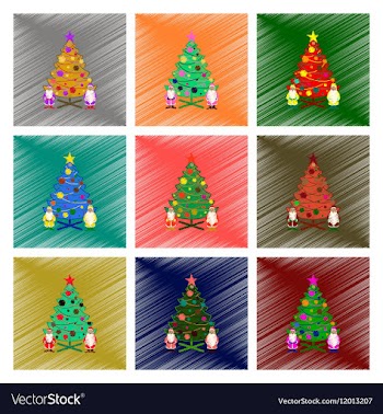 Assembly flat shading style Christmas vector image