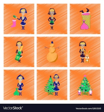 Assembly flat shading style Christmas vector image