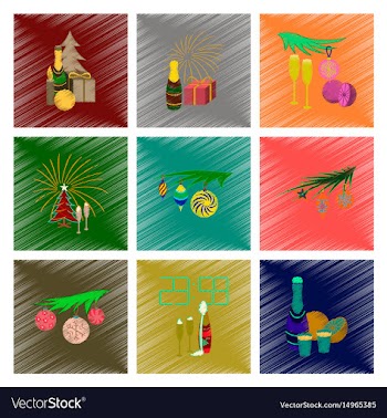 Assembly flat shading style christmas vector image