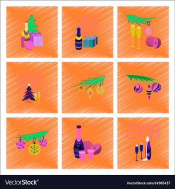 Assembly flat shading style christmas vector image