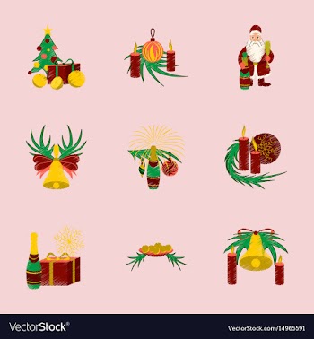 Assembly flat shading style christmas vector image