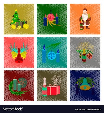Assembly flat shading style christmas vector image